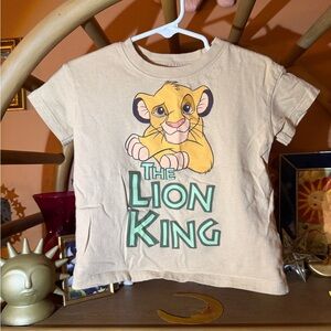 Disney Kids The Lion King Tee - Tan with Yellow Simba Graphic